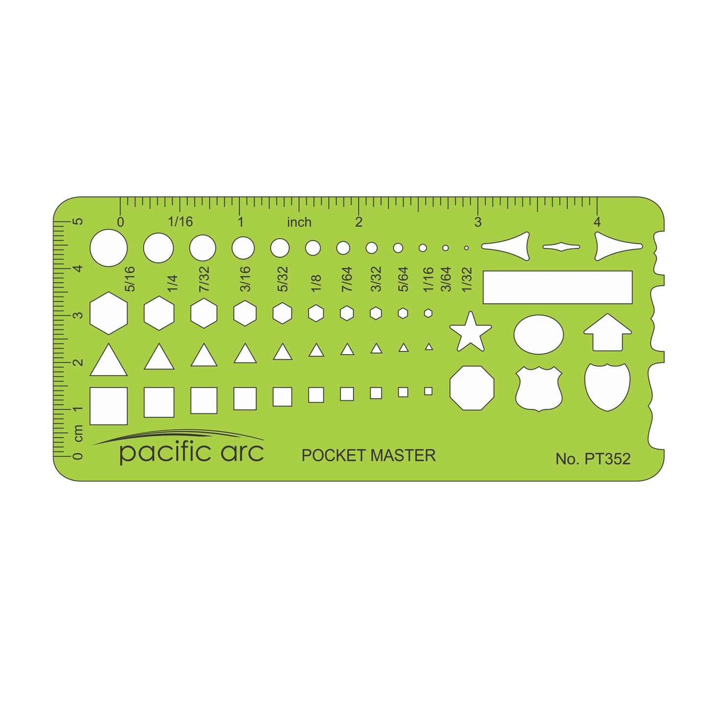 Pacific Arc - General Purpose Templates - Stencils for Drafting and Circle Drawing - Professional or School work, for architects, designers, draftsmen, and artists