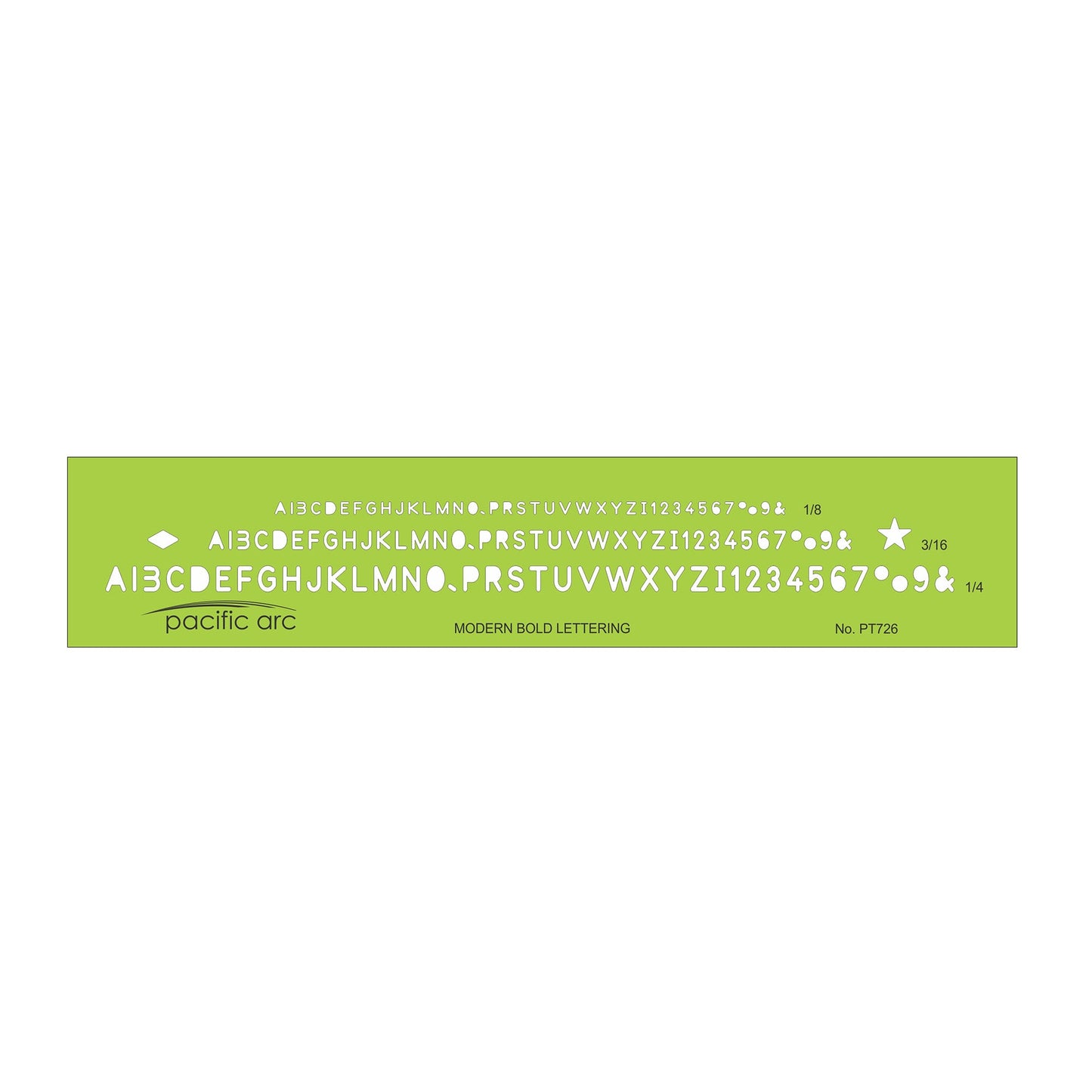 Pacific Arc - Lettering Template Guides - wide range of letter sizes and guides for architects, draftsmen, comic artists, students, and professionals
