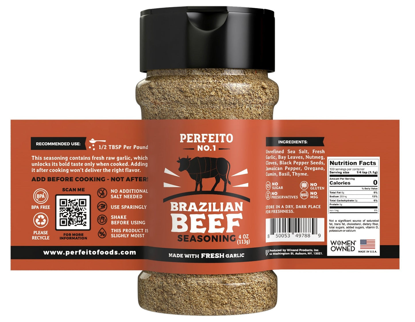 Perfeito Foods Beef Seasoning, 4 oz