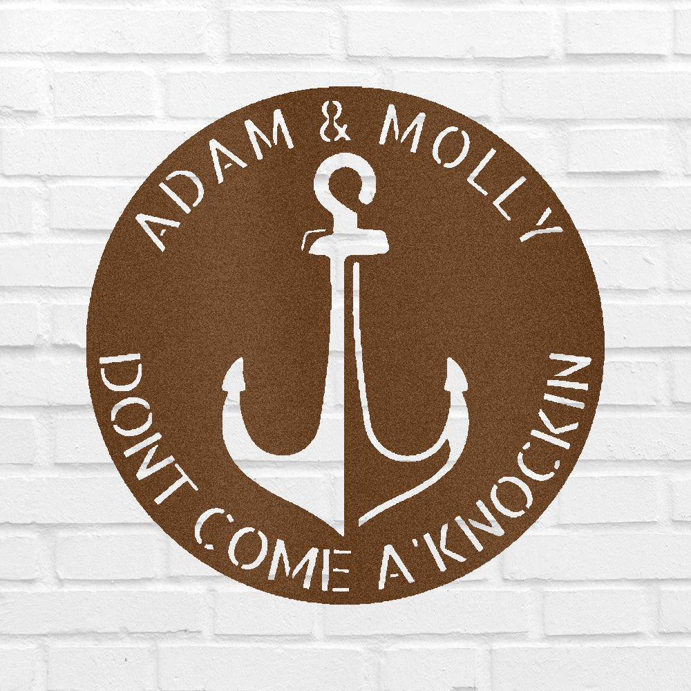 Anchor Plaque Personalized Gifts - Custom Metal Sign