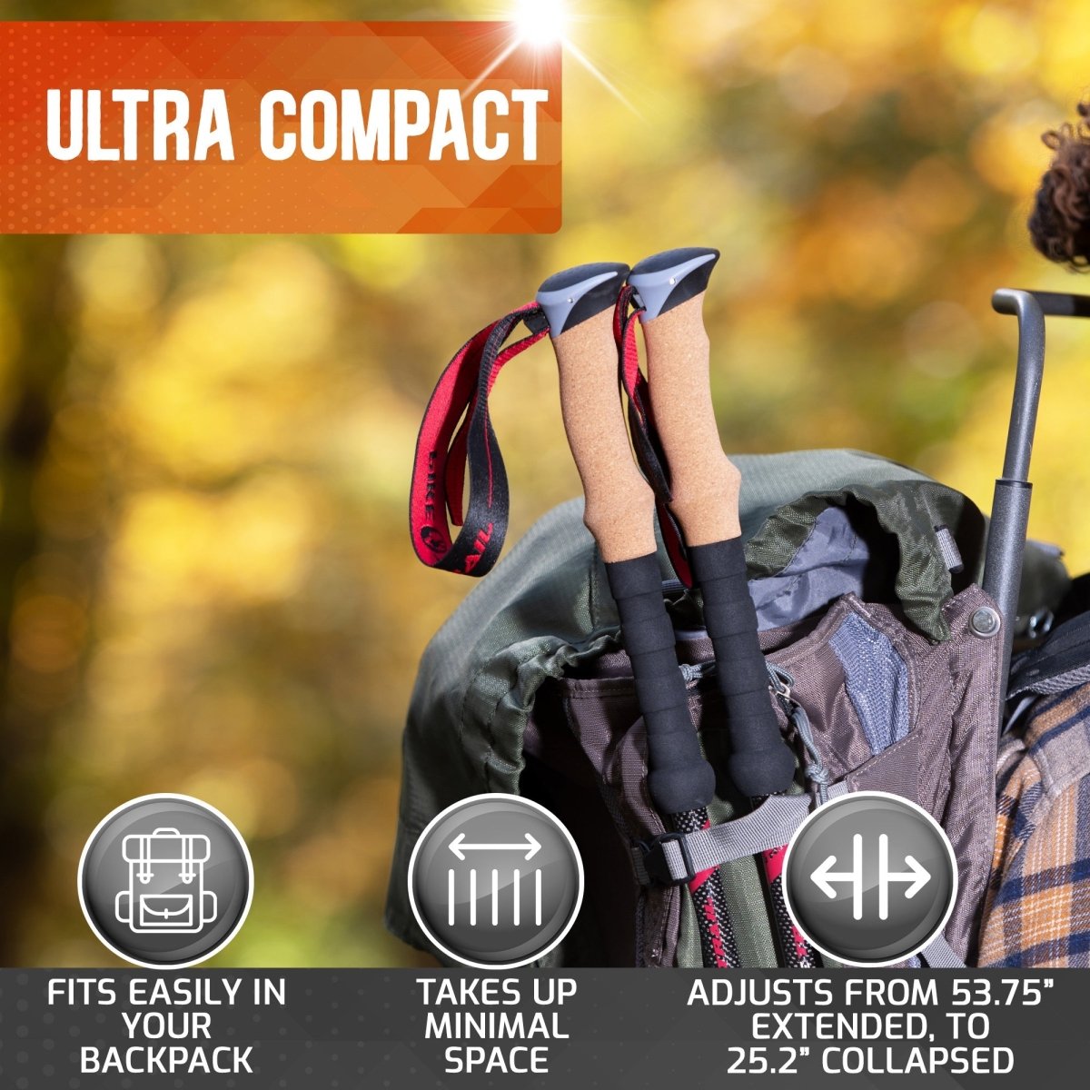 Pike Trail Carbon Fiber Trekking Poles