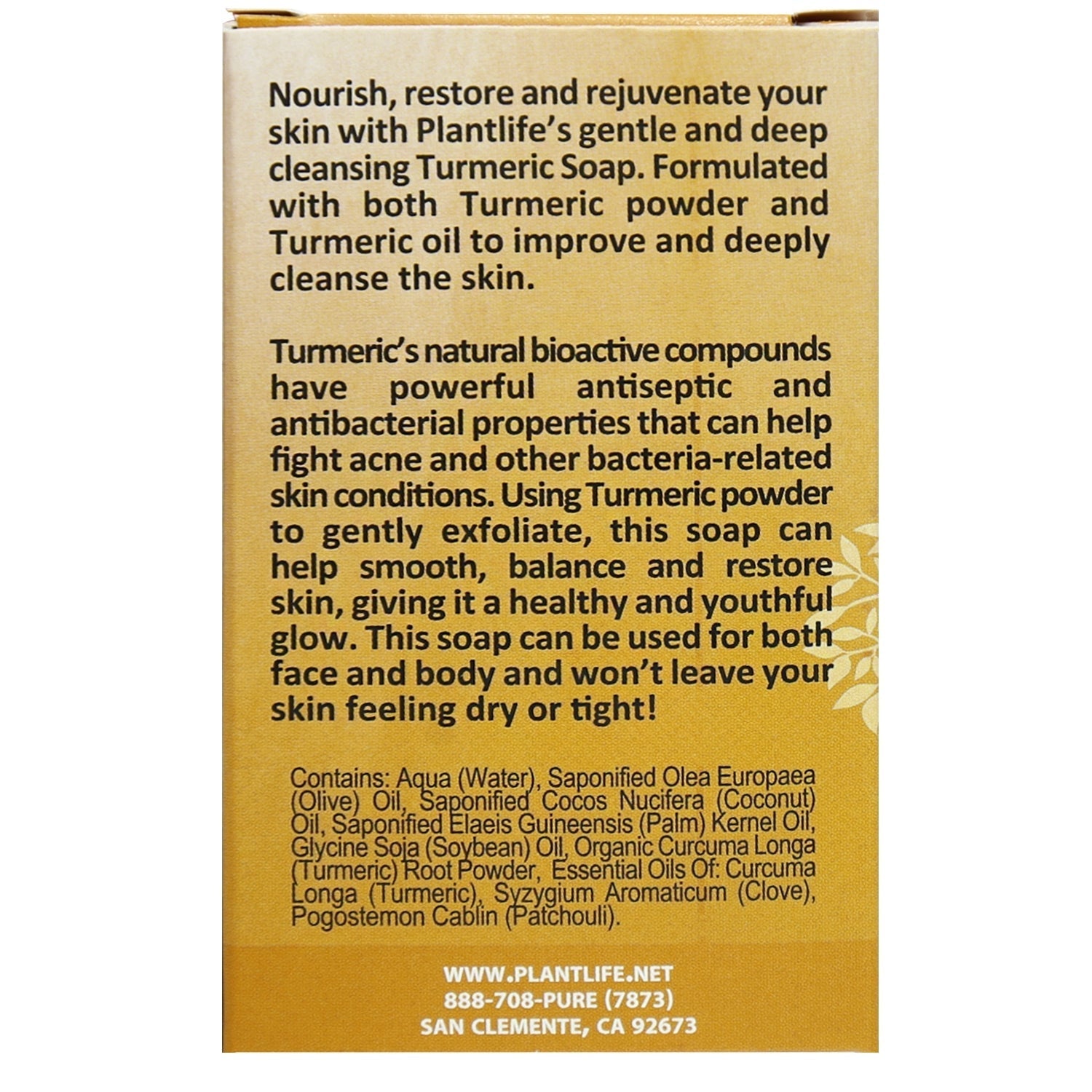 Turmeric Herbal Travel Size Bar Soap - Plantlife - Little Red General Store