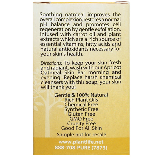 Apricot Oatmeal Travel Size Skin Bar - Plantlife - Little Red General Store
