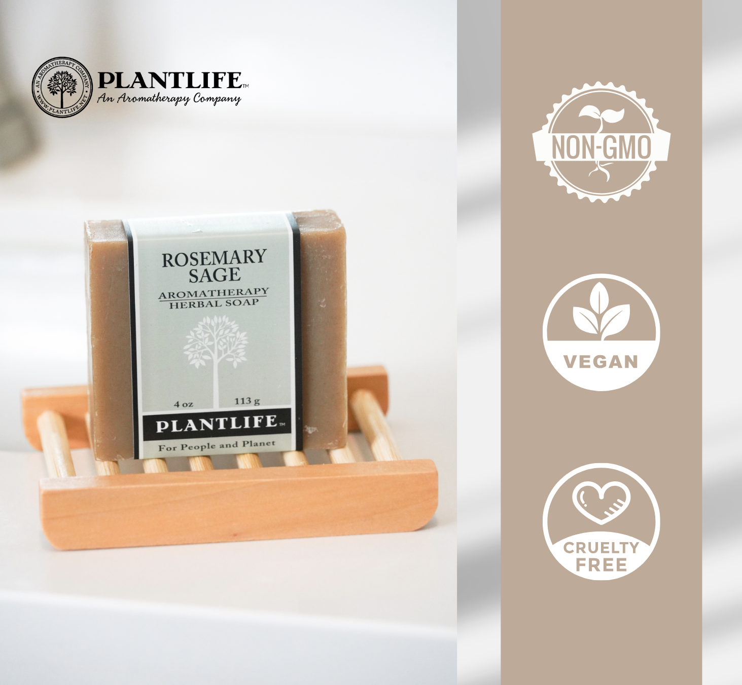 Slated Wood Soap Dish - Plantlife - Little Red General Store