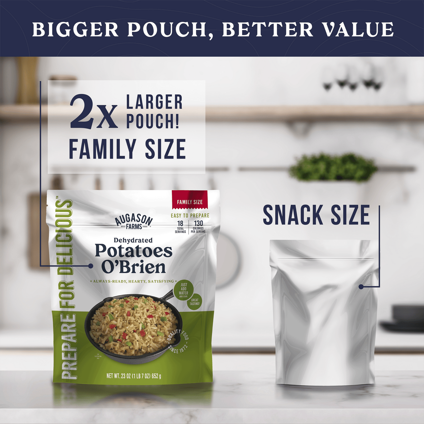 Potatoes O'Brien Family Size Pouch, 18 Servings