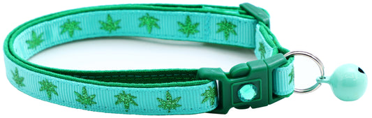 Marijuana Leaves Breakaway Cat Collar - Pugs2Persians - Little Red General Store