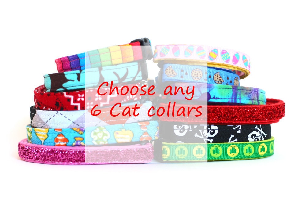 Stock Up Lot of 6 Cat Collars of Your Choice - Pugs2Persians - Little Red General Store