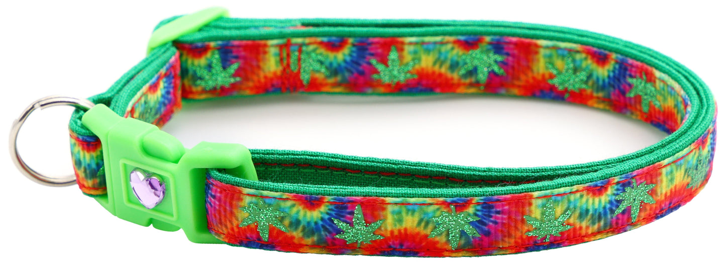 Marijuana Leaves Breakaway Cat Collar - Pugs2Persians - Little Red General Store