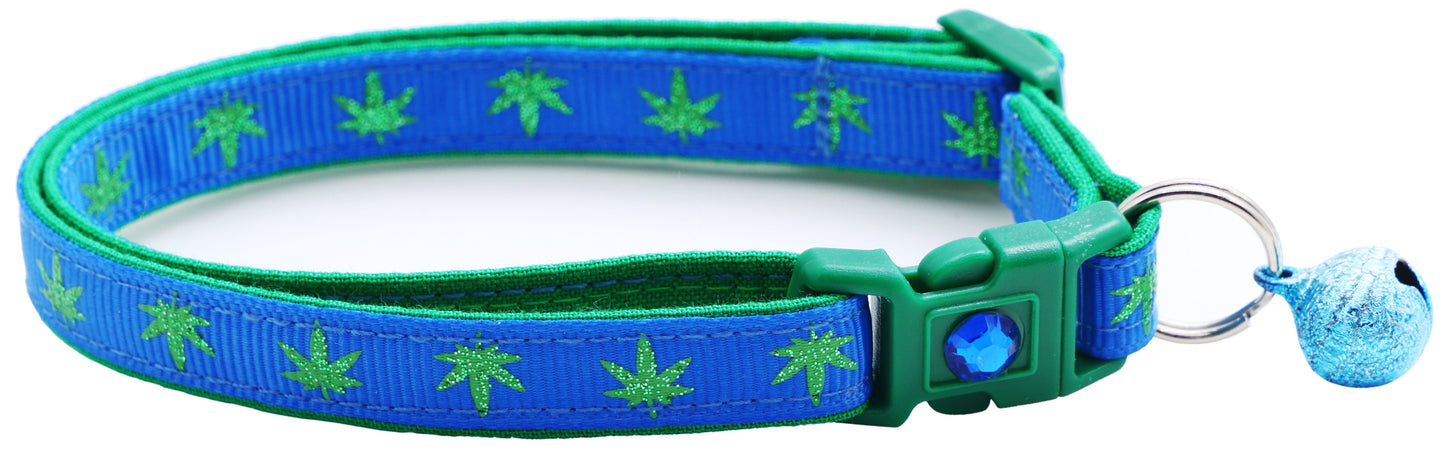 Marijuana Leaves Breakaway Cat Collar - Pugs2Persians - Little Red General Store