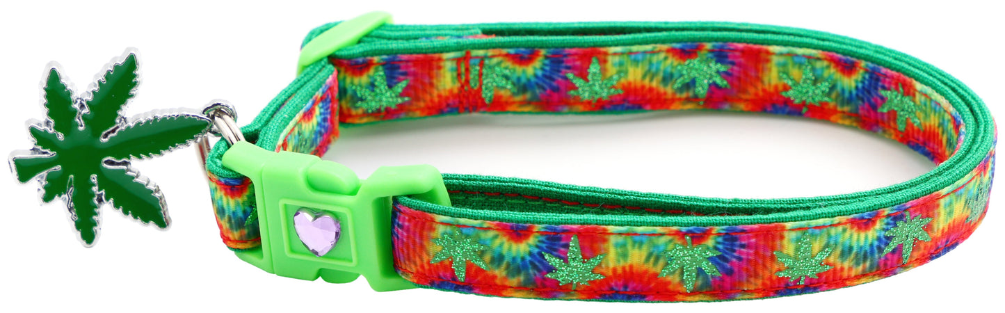Marijuana Leaves Breakaway Cat Collar - Pugs2Persians - Little Red General Store