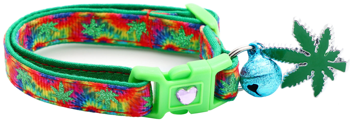 Marijuana Leaves Breakaway Cat Collar - Pugs2Persians - Little Red General Store