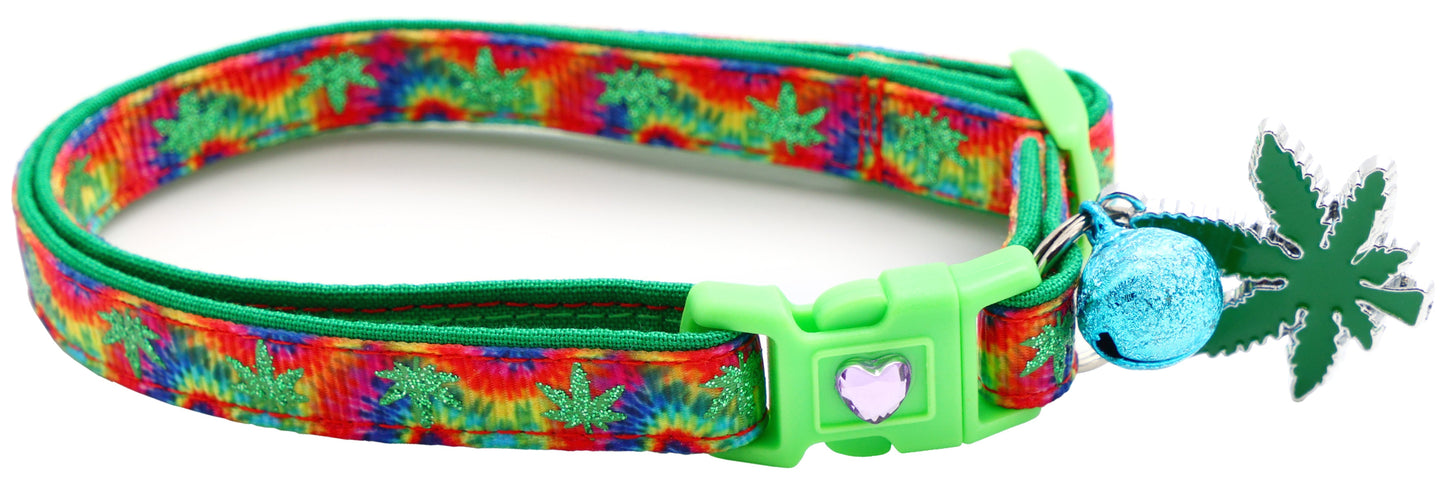 Marijuana Leaves Breakaway Cat Collar - Pugs2Persians - Little Red General Store