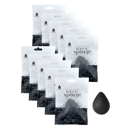 Pursonic Natural Bamboo Charcoal Konjac Sponge 10 - Pack - Pursonic - Little Red General Store