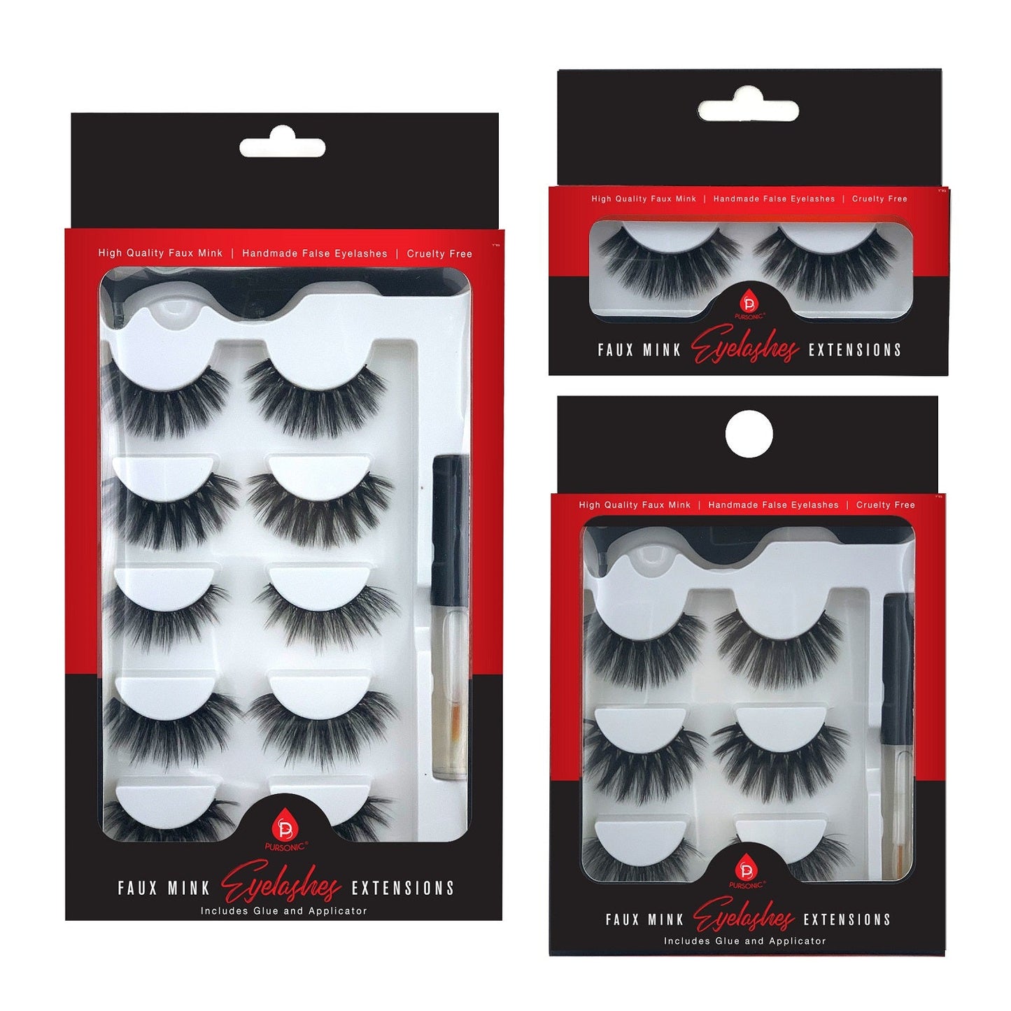Faux Mink Style False Eyelashes Extensions - Pursonic - Little Red General Store