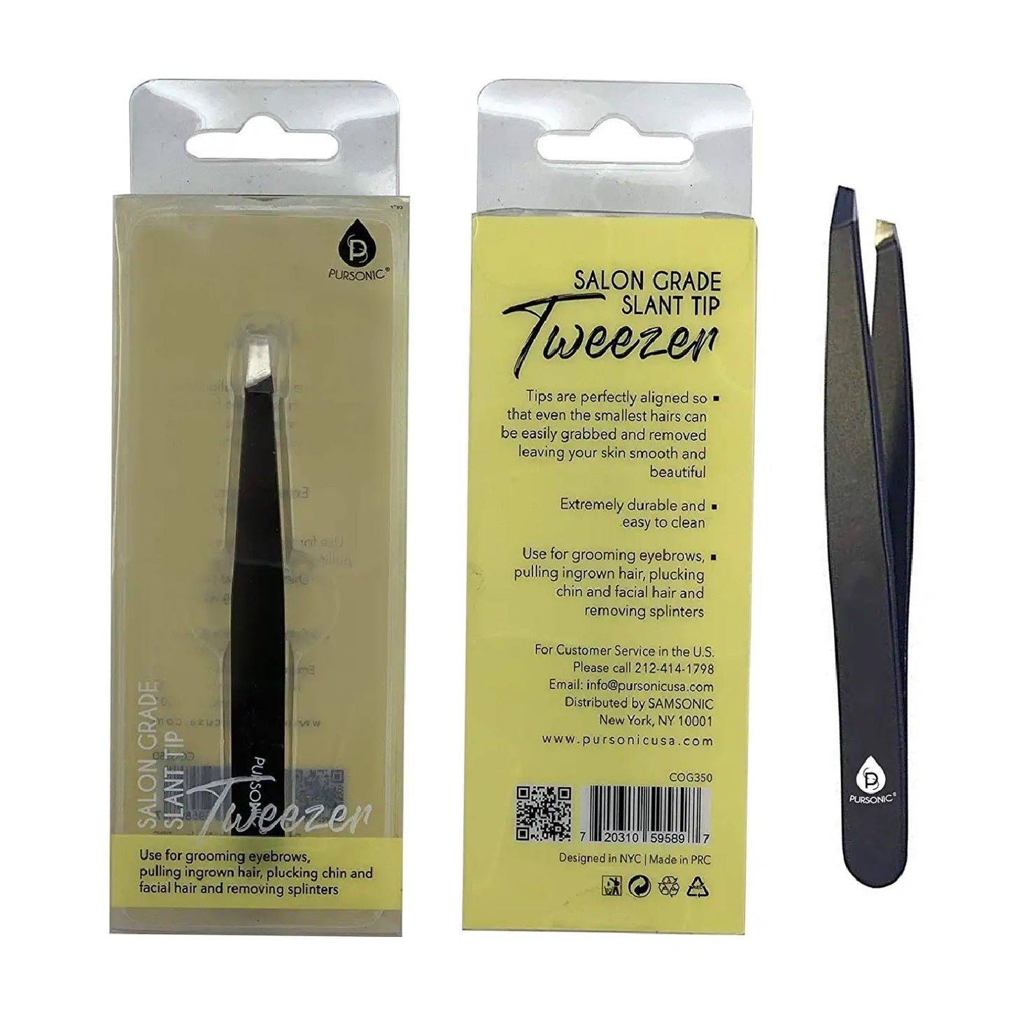 Salon Grade Slant Tip Tweezer - Pursonic - Little Red General Store