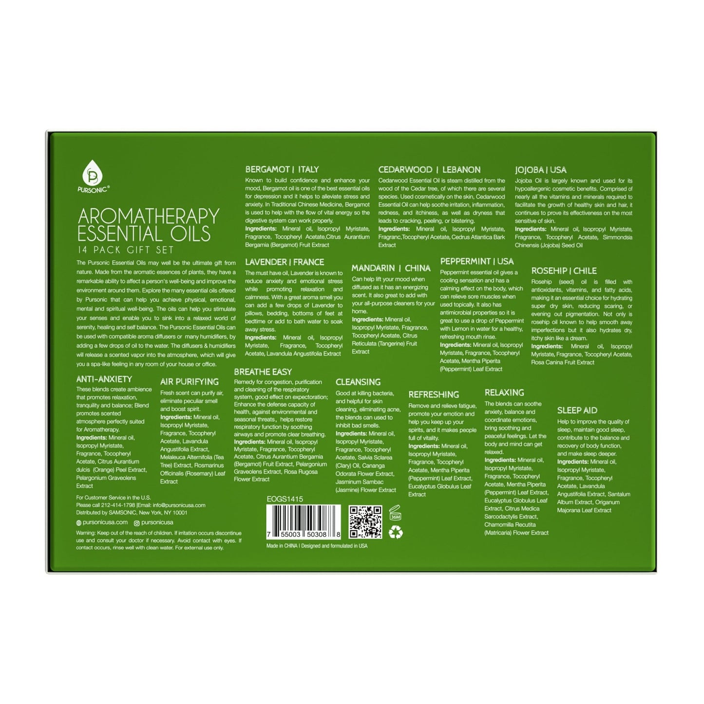 Aromatherapy Essential Oils 14 - Pack Gift Set - Pursonic - Little Red General Store