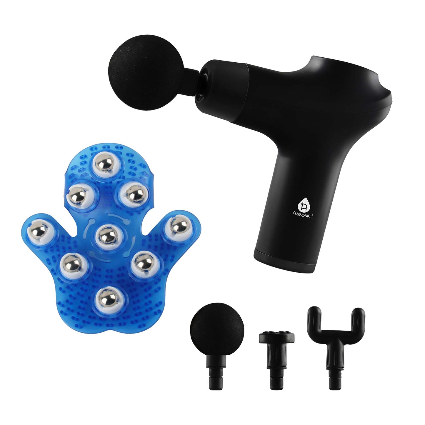 Pursonic Ultimate Relaxation Bundle: 3 - Speed Massage Gun & Palm - Shaped Massage Glove - Pursonic - Little Red General Store