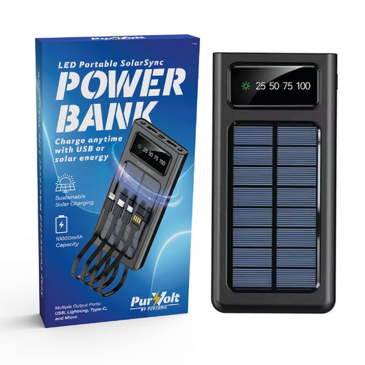 LED Portable Solarsync Power Bank – PoLED Portable Solarsync Power Bank – Power Anytime, Anywherewer Anytime, Anywhere - Pursonic - Little Red General Store