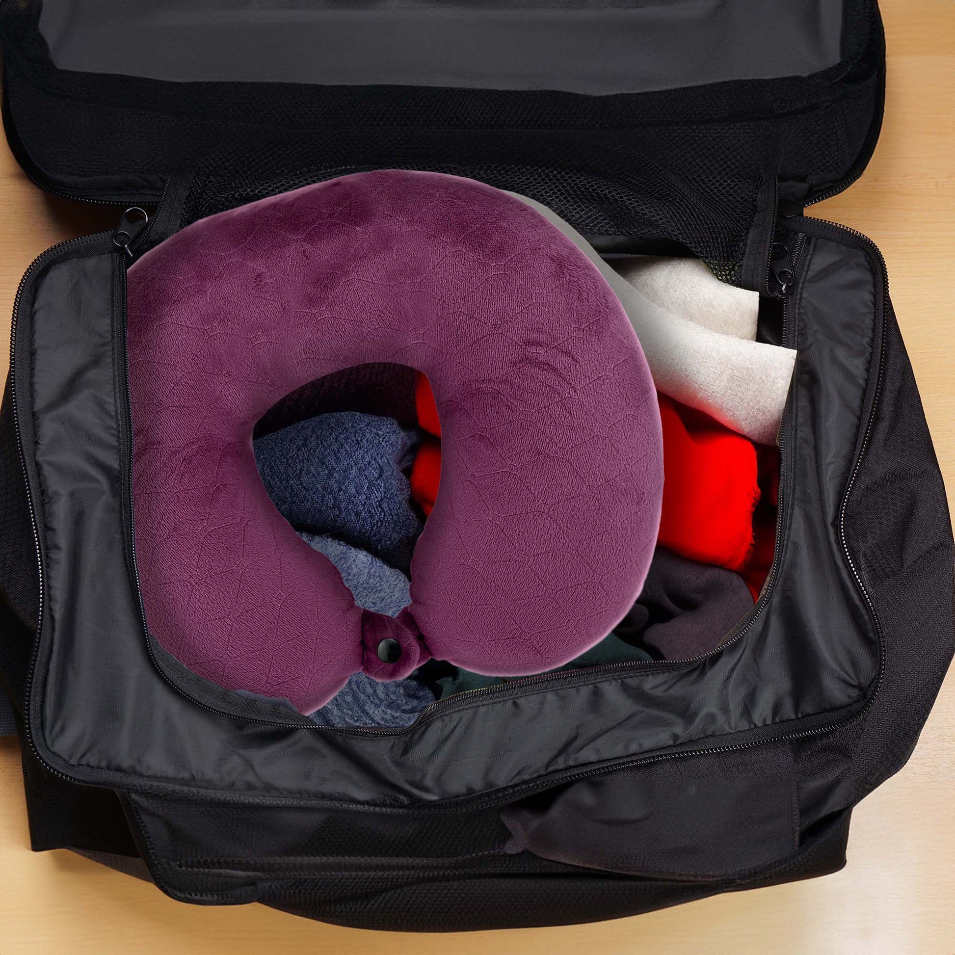 2 Memory Foam Travel Pillows with Sleep Masks – Ultimate Comfort for Couples on the Go - Pursonic - Little Red General Store