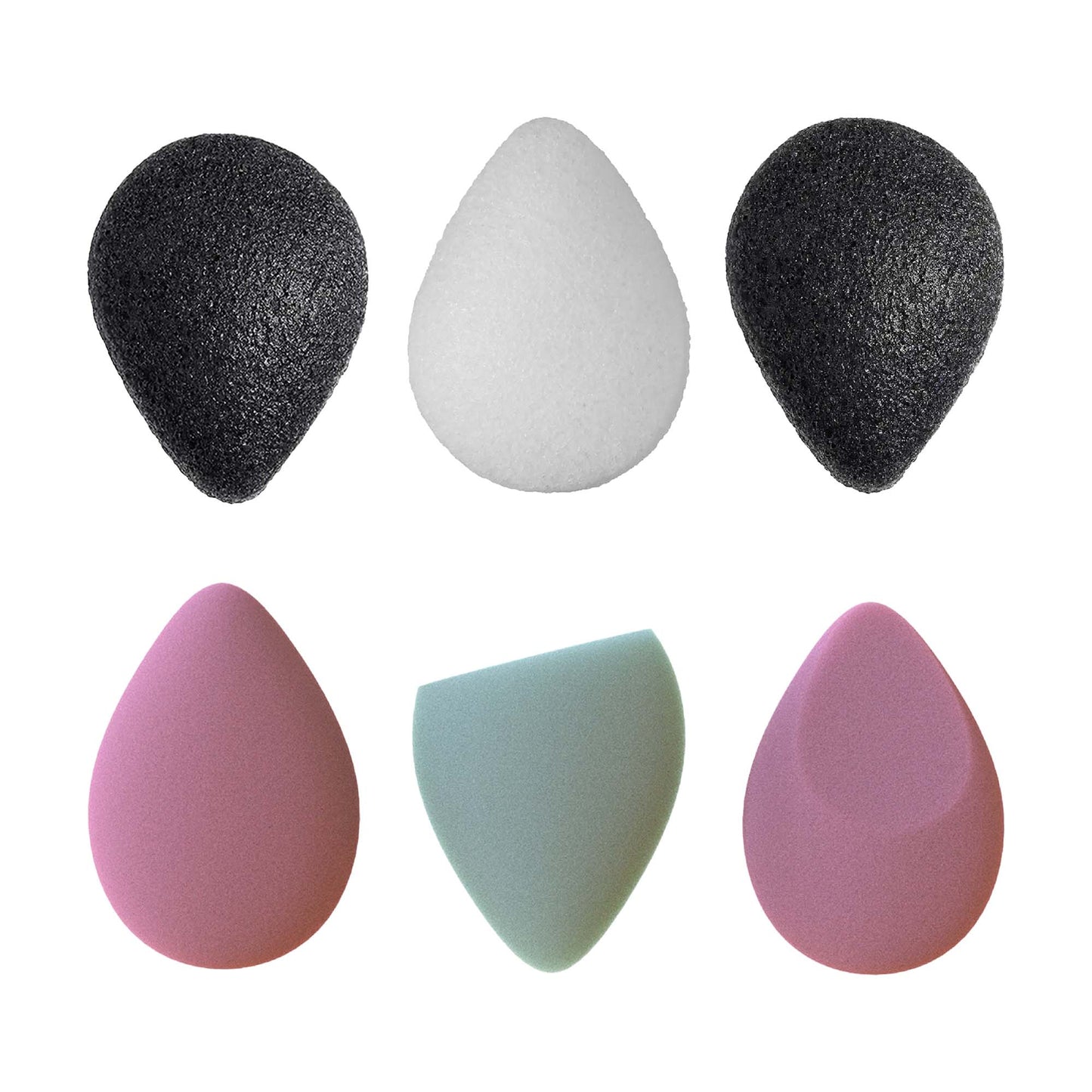 Pursonic Skin & Beauty Essentials Bundle – Konjac Sponge Duo, Bamboo Charcoal Konjac Sponge & 3 - Pack Makeup Sponge Set - Pursonic - Little Red General Store