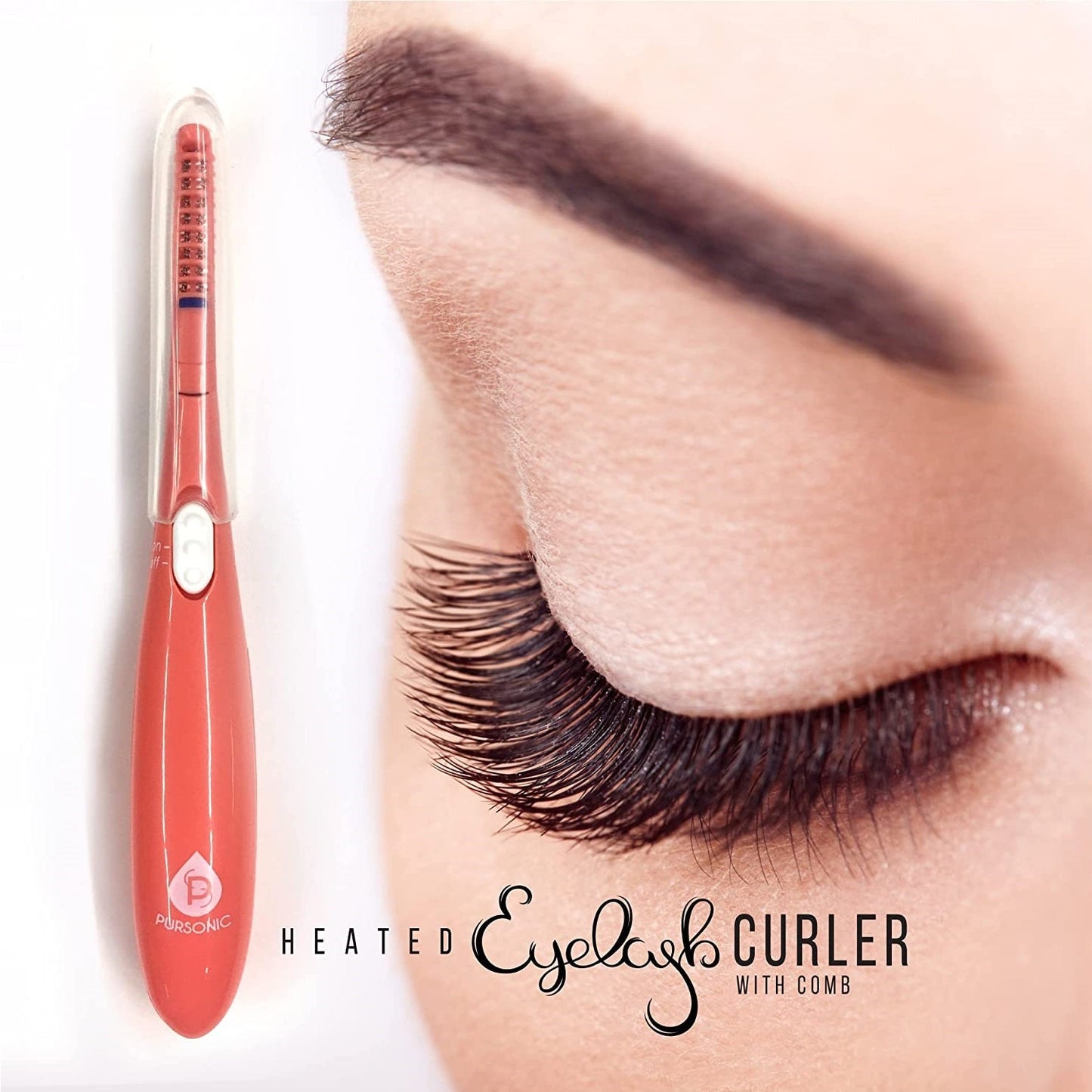 Heated Eyelash Curler With Comb, Provides Long Lasting Curl In Seconds - Pursonic - Little Red General Store