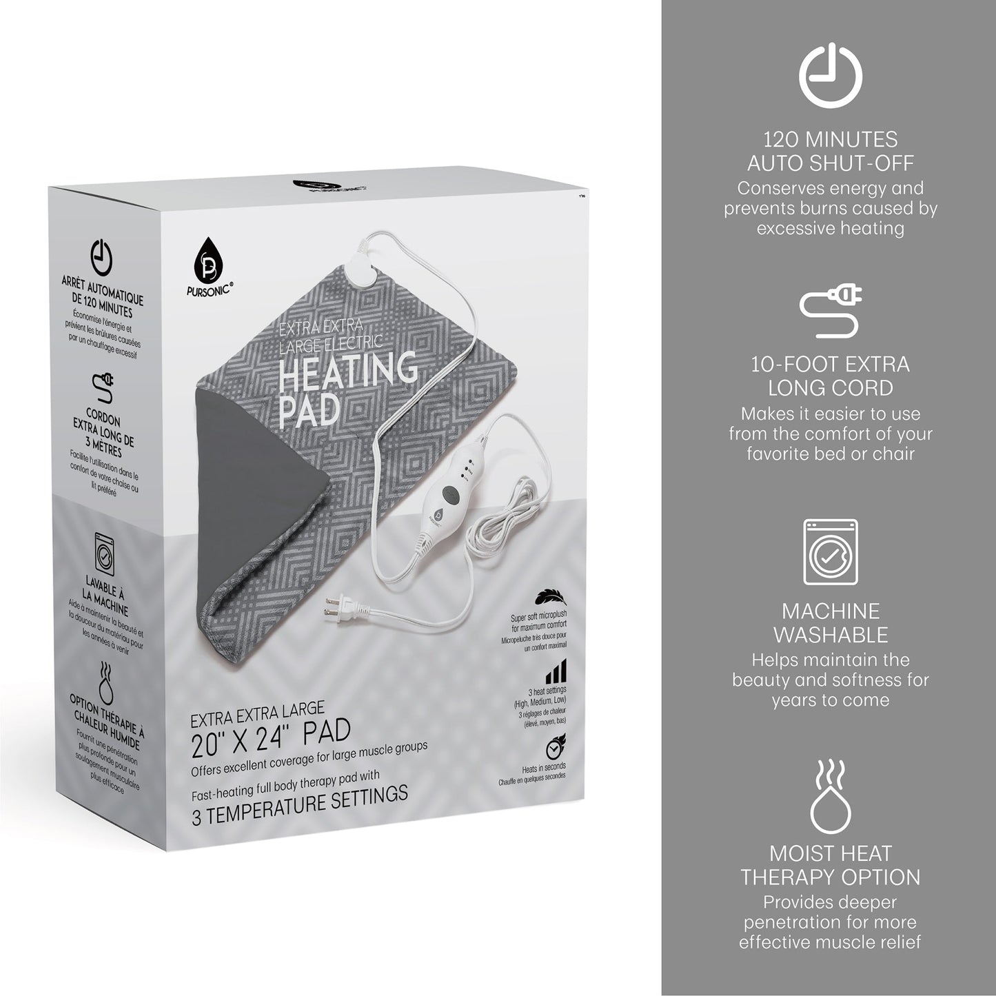 Extra Extra Large Electric Heating Pad - Pursonic - Little Red General Store