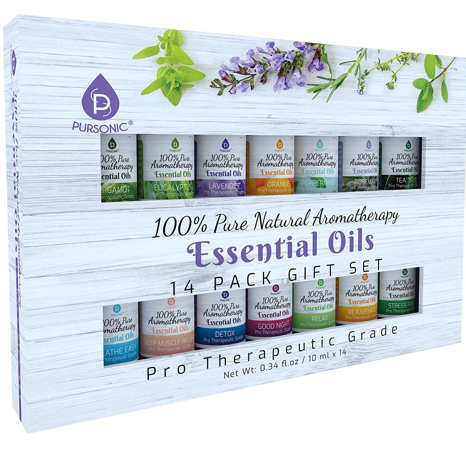 14 Pack of 100% Pure Essential Aromatherapy Oils - Pursonic - Little Red General Store