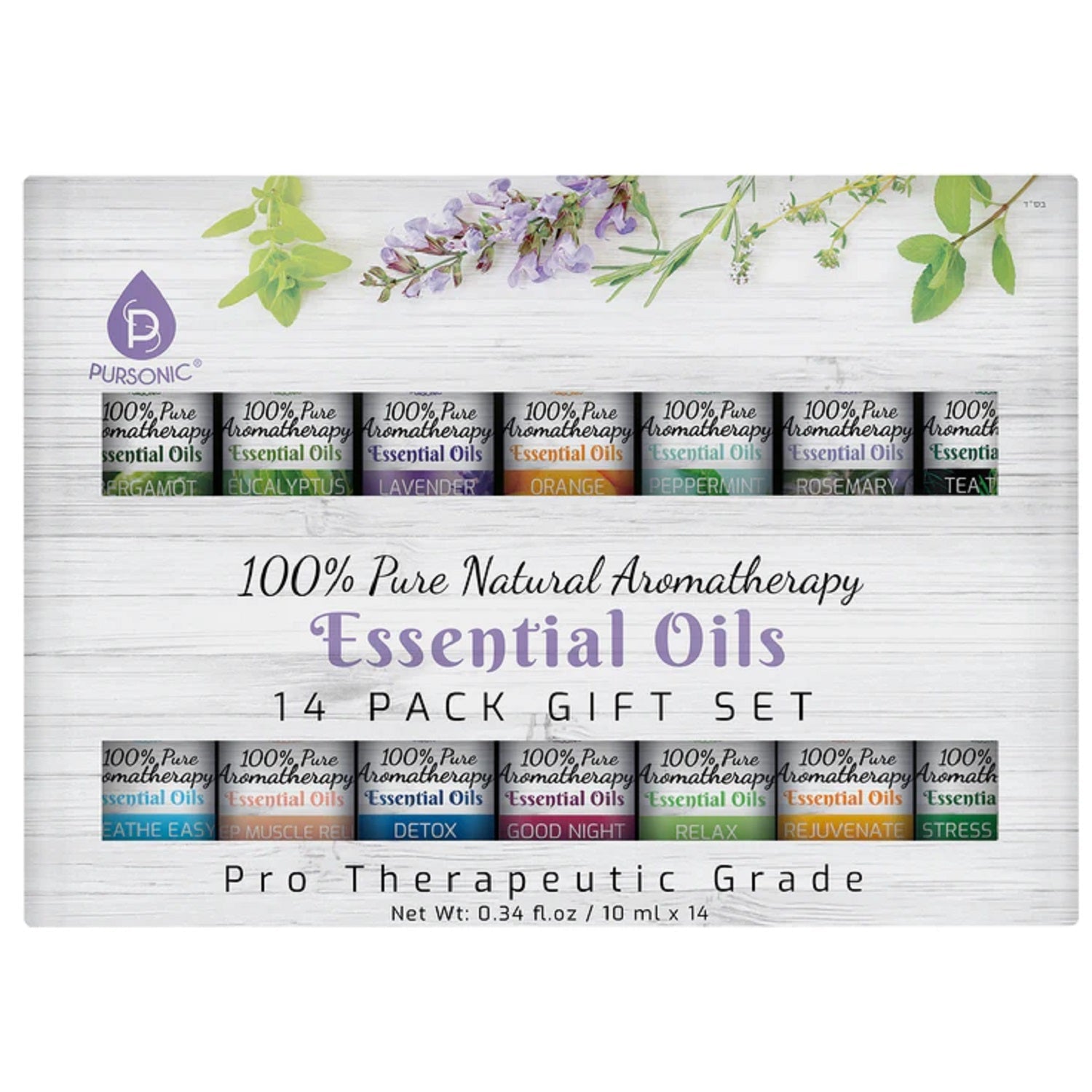 14 Pack of 100% Pure Essential Aromatherapy Oils - Pursonic - Little Red General Store