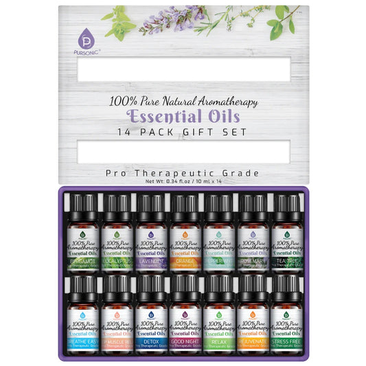 14 Pack of 100% Pure Essential Aromatherapy Oils - Pursonic - Little Red General Store