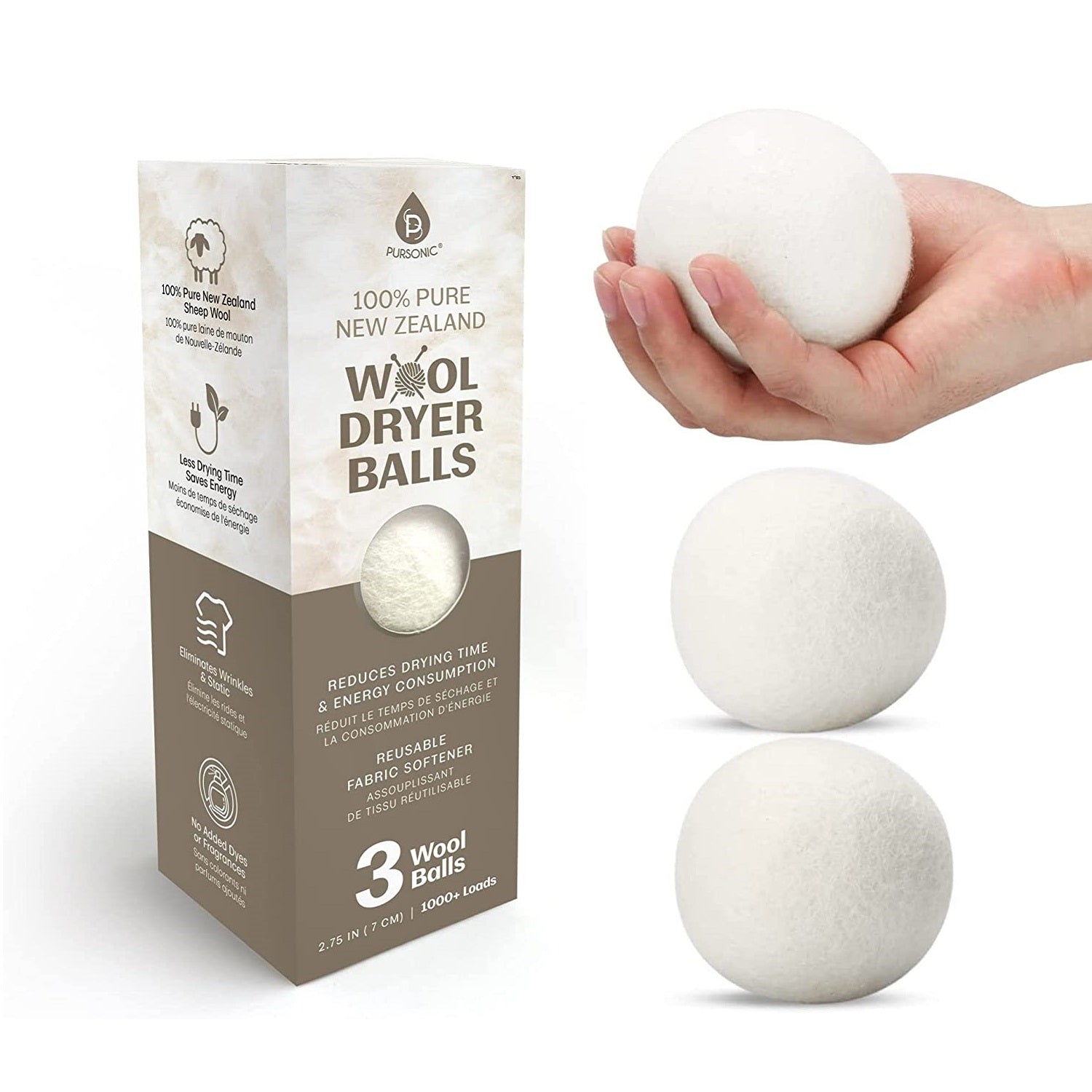 100% Pure New Zealand Wool Dryer Balls - Pursonic - Little Red General Store