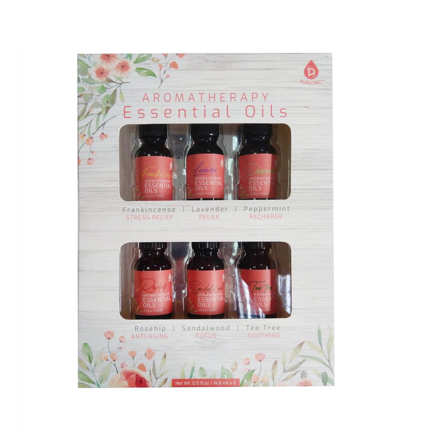 6 Pack of Aromatherapy Essential Oils - Pursonic - Little Red General Store