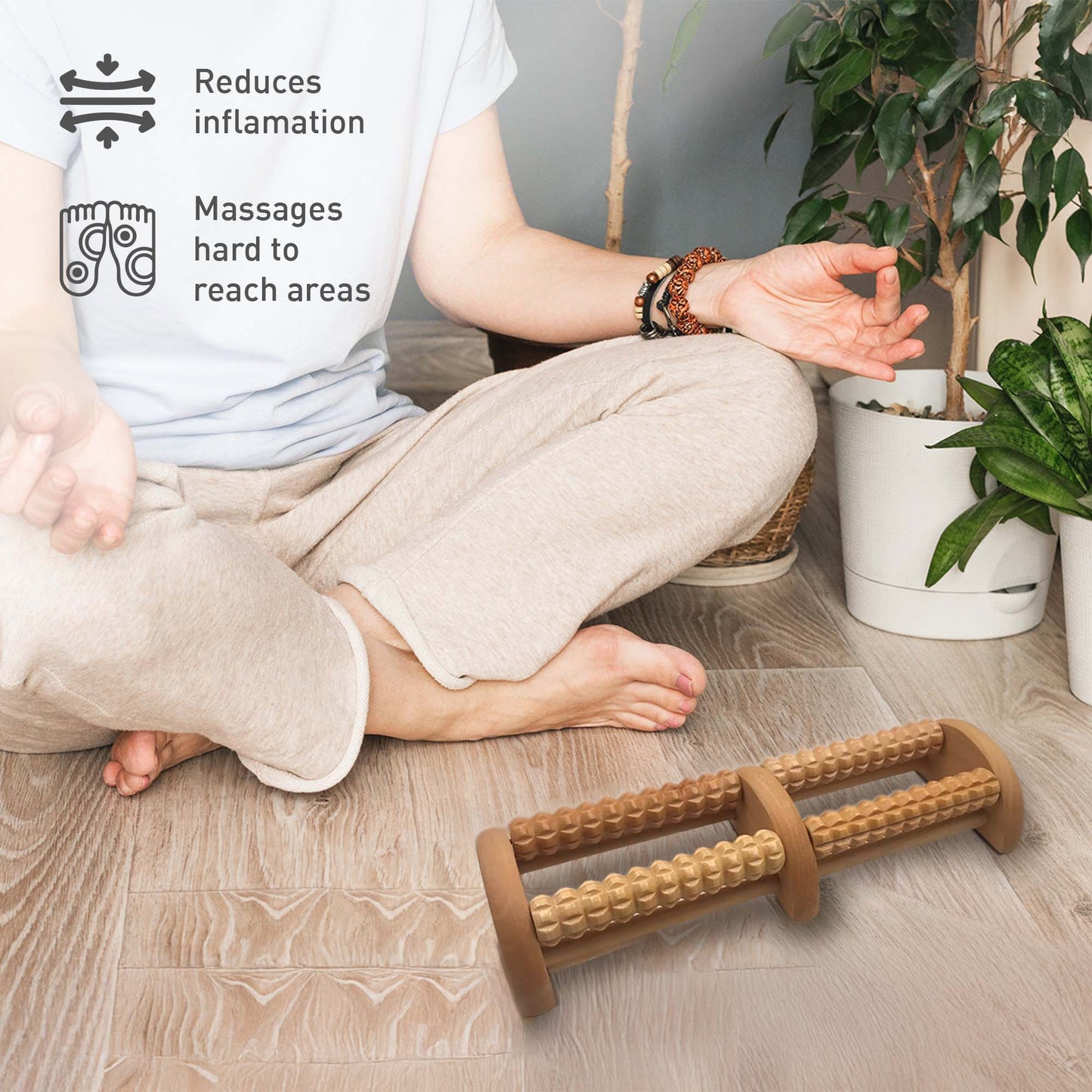 Pursonic Relaxation Gift Bundle: Palm Shaped Massage Glove, Wooden Foot Massager, and Fractionated Coconut Oil - Pursonic - Little Red General Store
