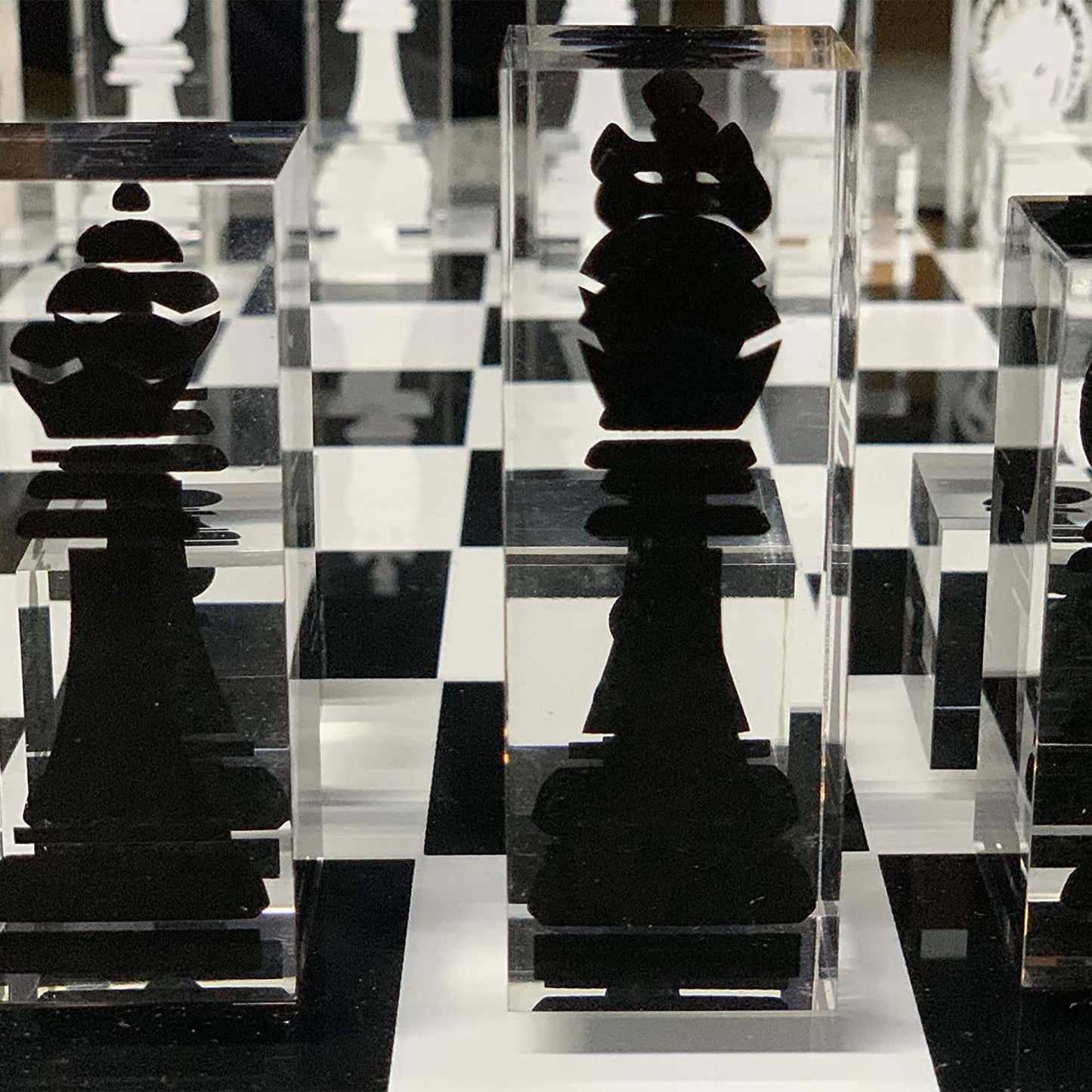 Infinity Lucite 17 - Inch Lucite Chess Set - Pursonic - Little Red General Store
