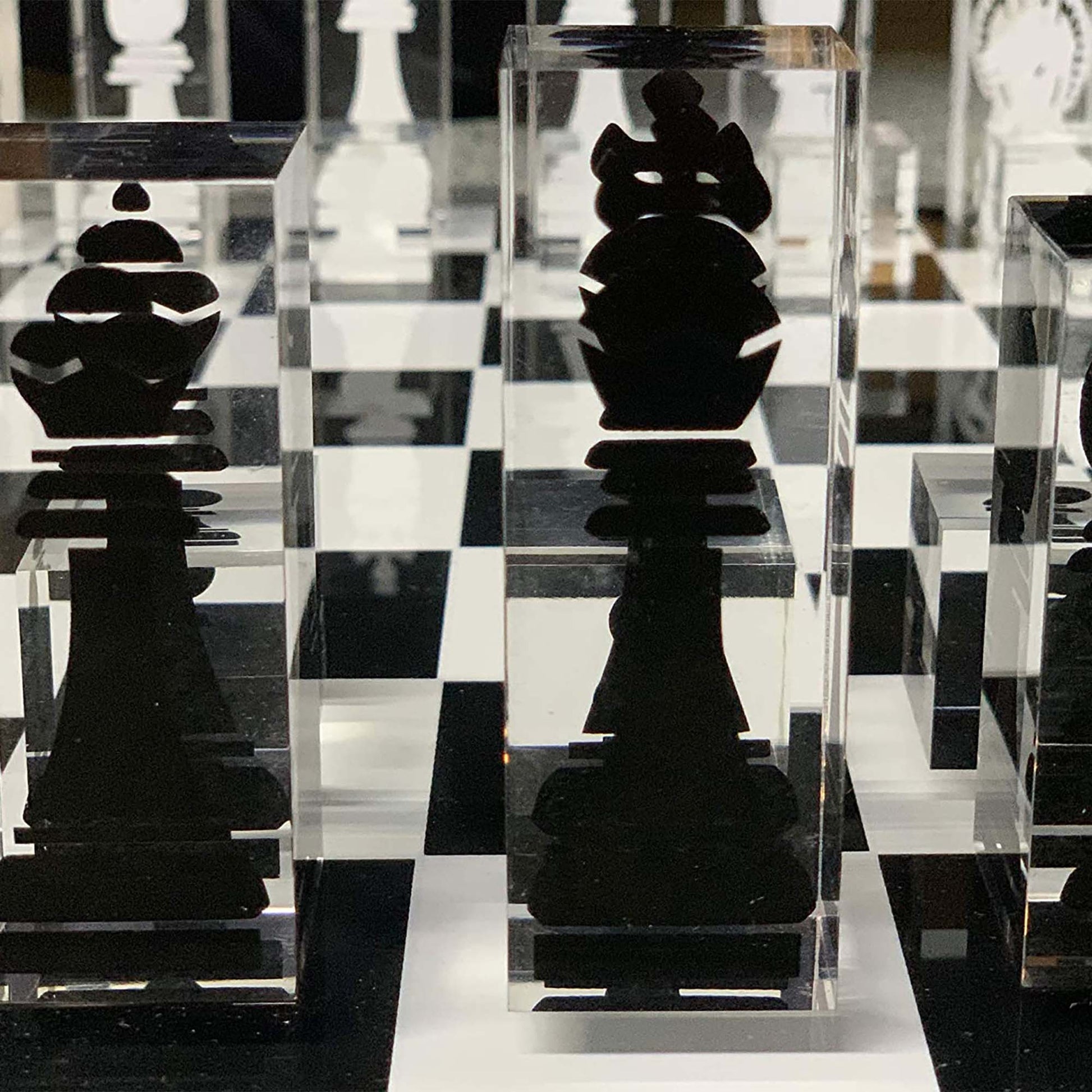 Infinity Lucite 17 - Inch Lucite Chess Set - Pursonic - Little Red General Store