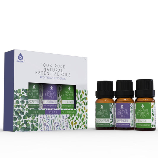 3 pack of 100% Pure Essential Oils (Eucalyptus, Lavender & Tea Tree) - Pursonic - Little Red General Store