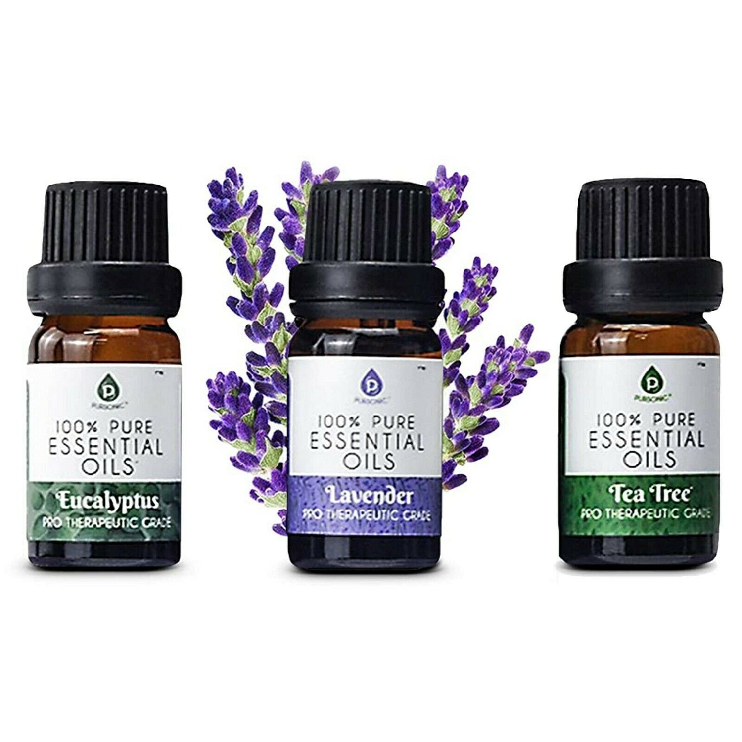 3 pack of 100% Pure Essential Oils (Eucalyptus, Lavender & Tea Tree) - Pursonic - Little Red General Store
