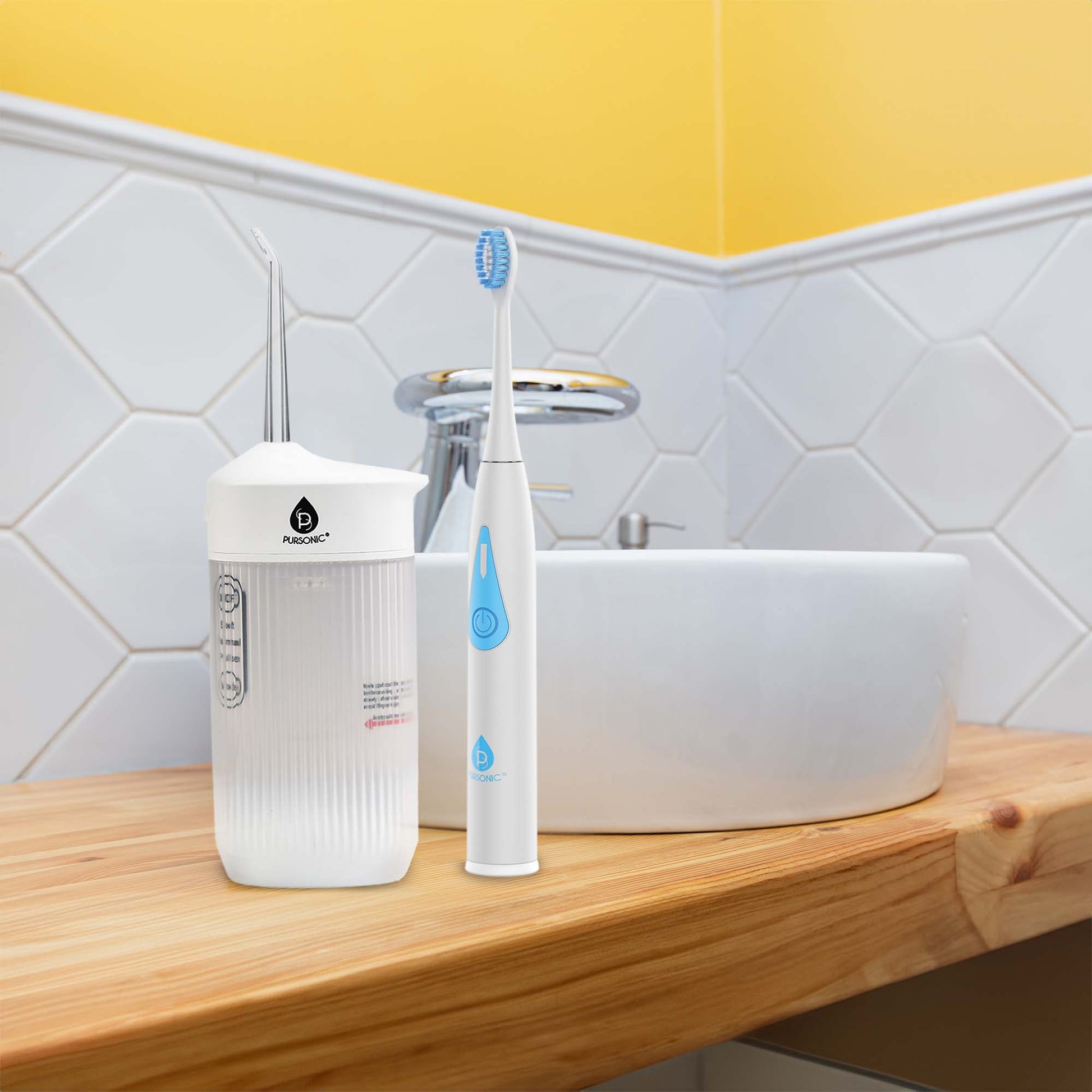 Ultimate Smile Care Duo: Triple - Head Tooth Wizard & Travel - Ready Water Flosser - Pursonic - Little Red General Store