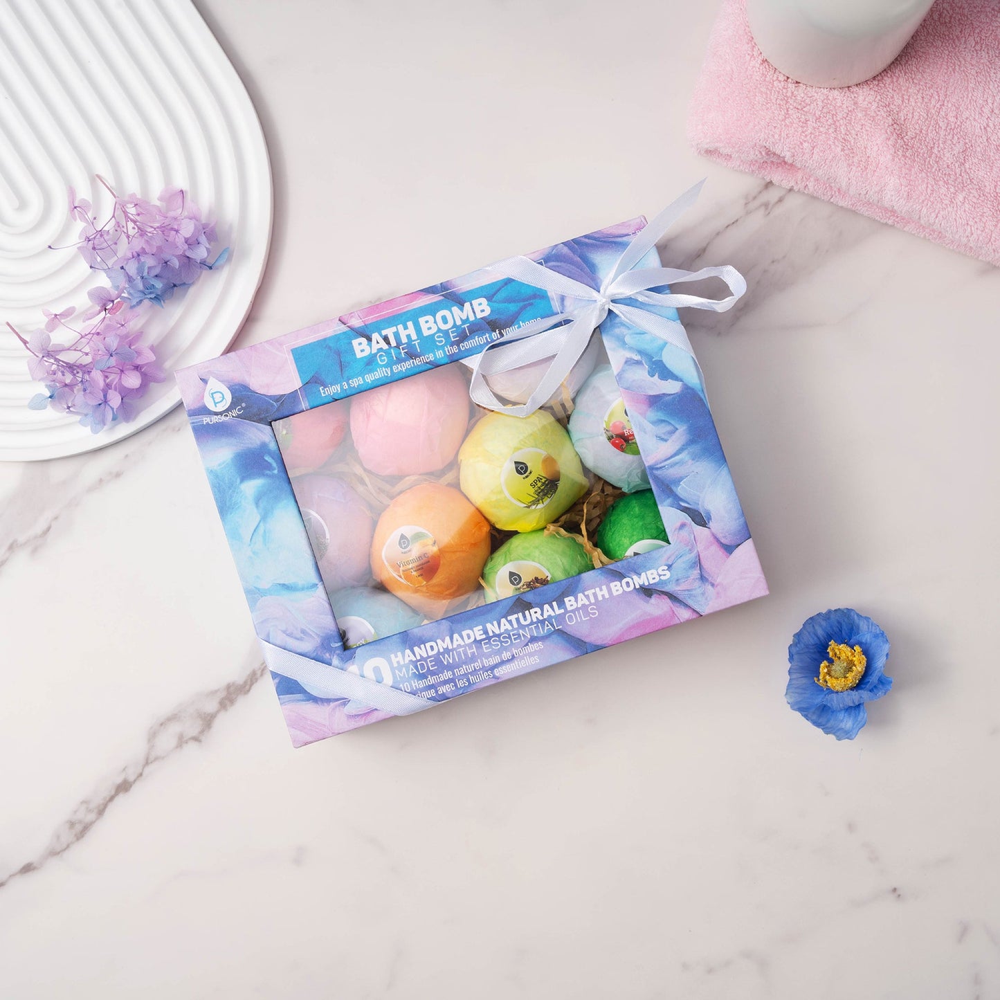 10 Pcs of Handmade, Natural and Organic Bath Bombs - Pursonic - Little Red General Store
