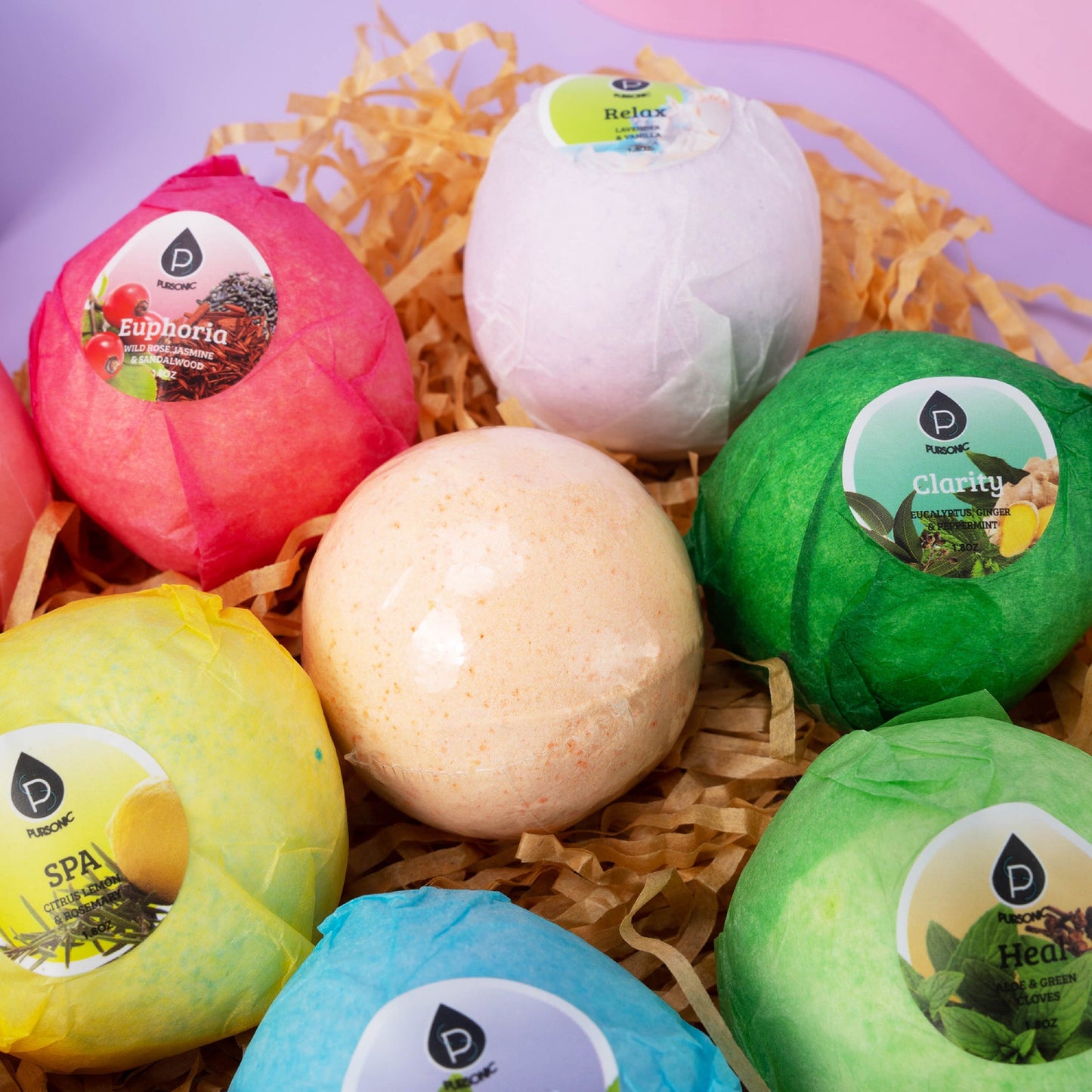 10 Pcs of Handmade, Natural and Organic Bath Bombs - Pursonic - Little Red General Store