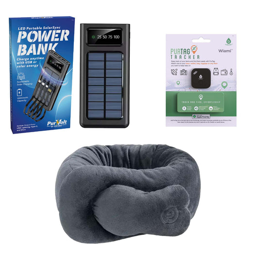 ✈️✨ Pursonic Ultimate Travel Comfort Bundle: Stay Relaxed, Powered Up, and Organized on Every Journey! 🧳🔋🧠 - Pursonic - Little Red General Store