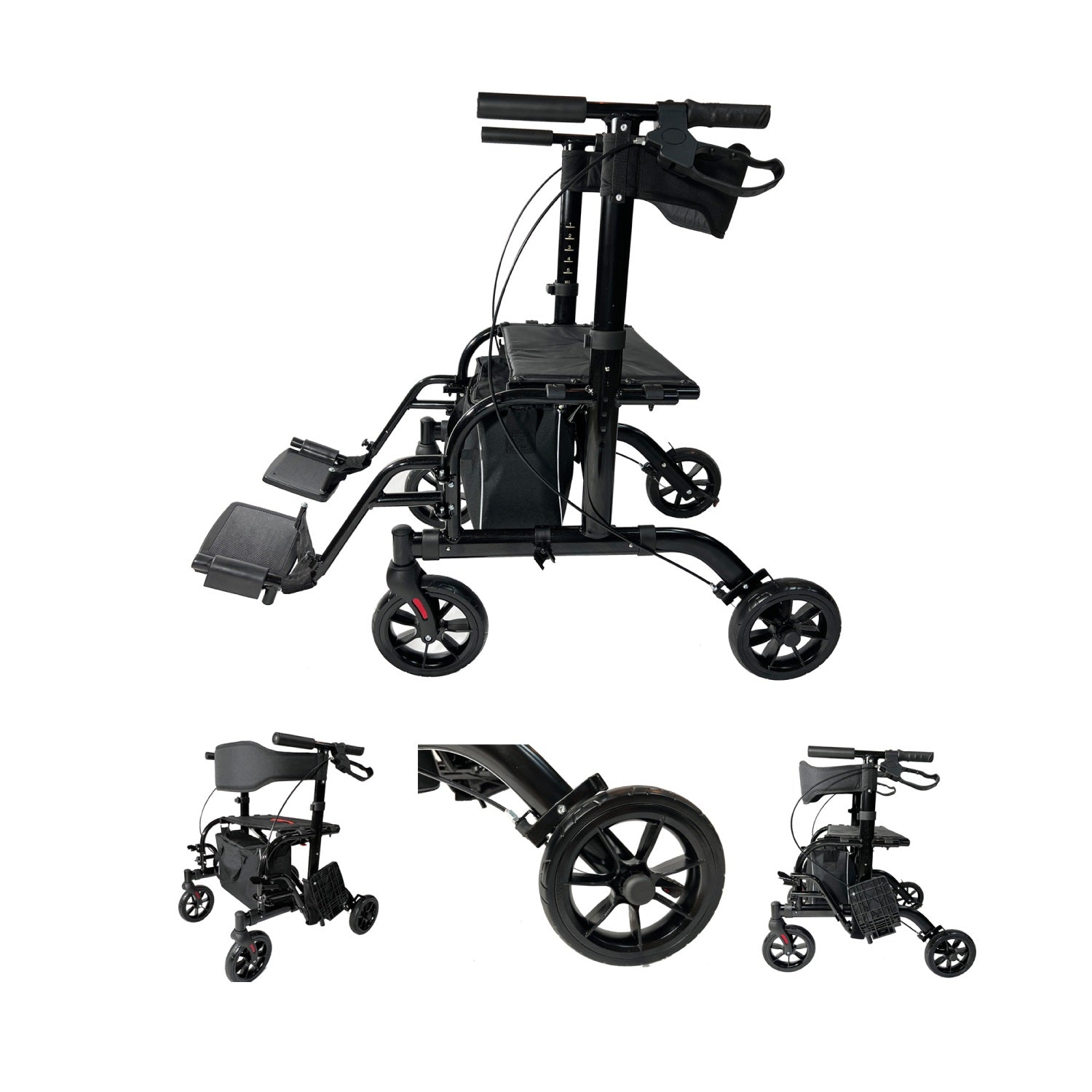 2 IN 1 Rolling Rollator Walker - Pursonic - Little Red General Store