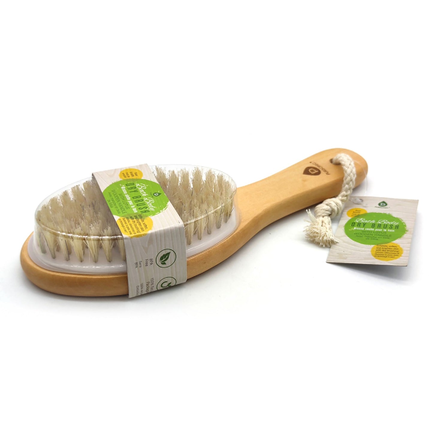 Bath Body Brush With Lotus Wooden Handle - Pursonic - Little Red General Store