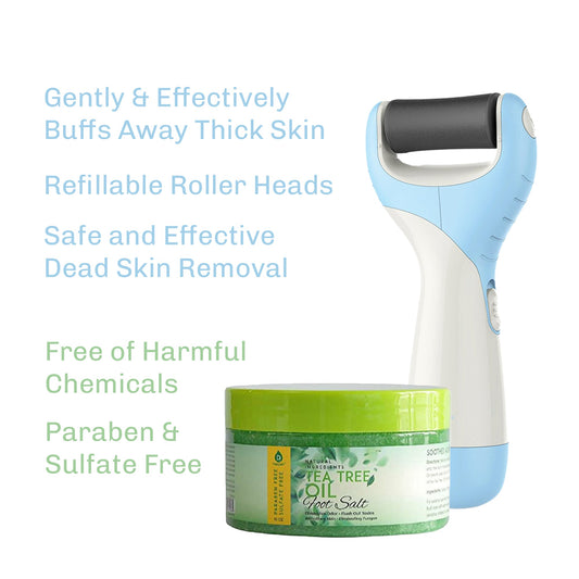 Pursonic Foot Care Bundle: Tea Tree Oil Foot Salt & Pedi Perfect Foot File - Pursonic - Little Red General Store