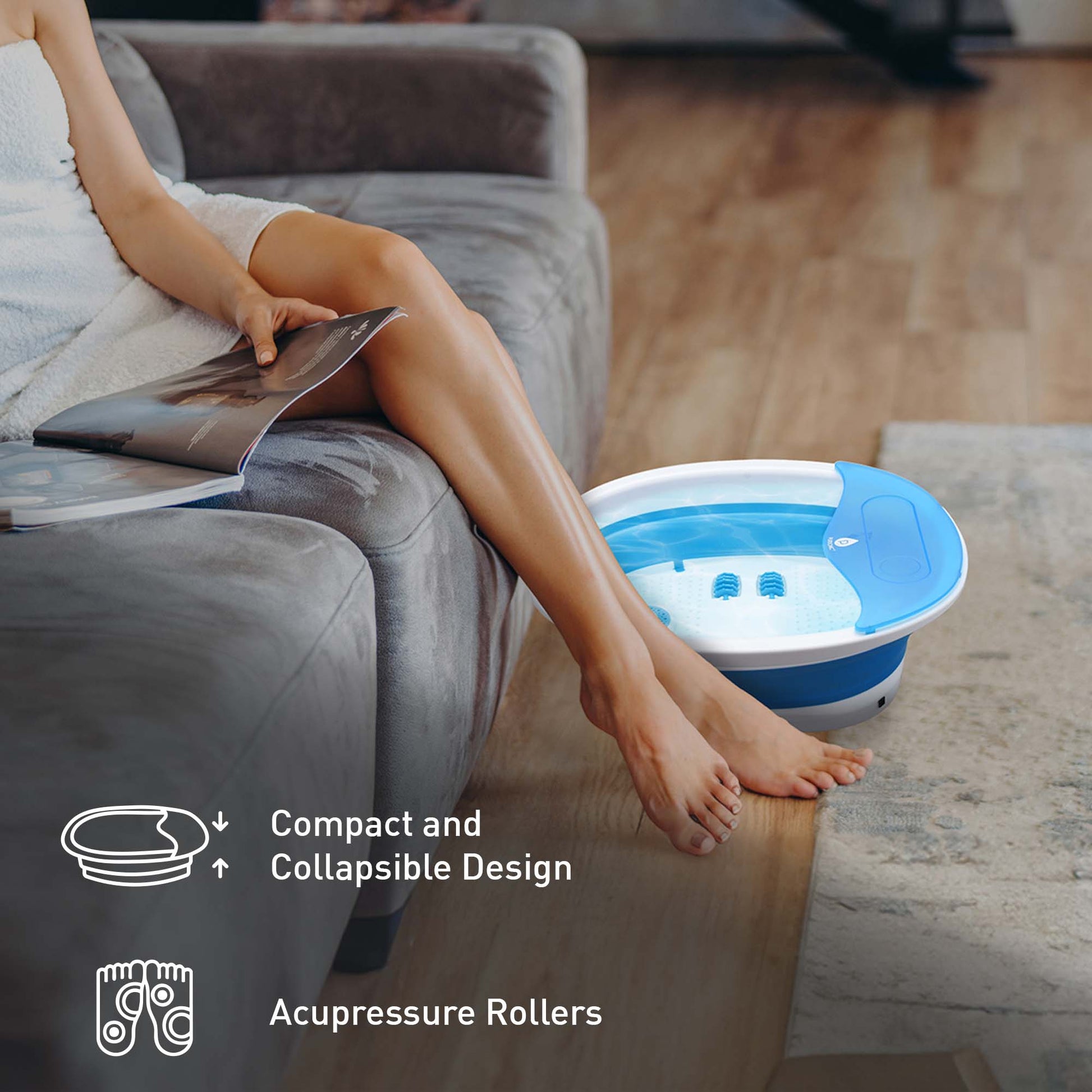 Home Comfort Bundle – Pursonic 3 - Setting Electric Heating Pad & Compact, Collapsible Footbath Spa Massager - Pursonic - Little Red General Store