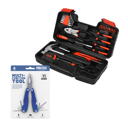 🔧 Pursonic 11 - in - 1 Multifunction Tool & Handy Solutions 39 - Piece Household Tool Kit Bundle – The Ultimate DIY & Home Repair Set! 🏠✨ - Pursonic - Little Red General Store