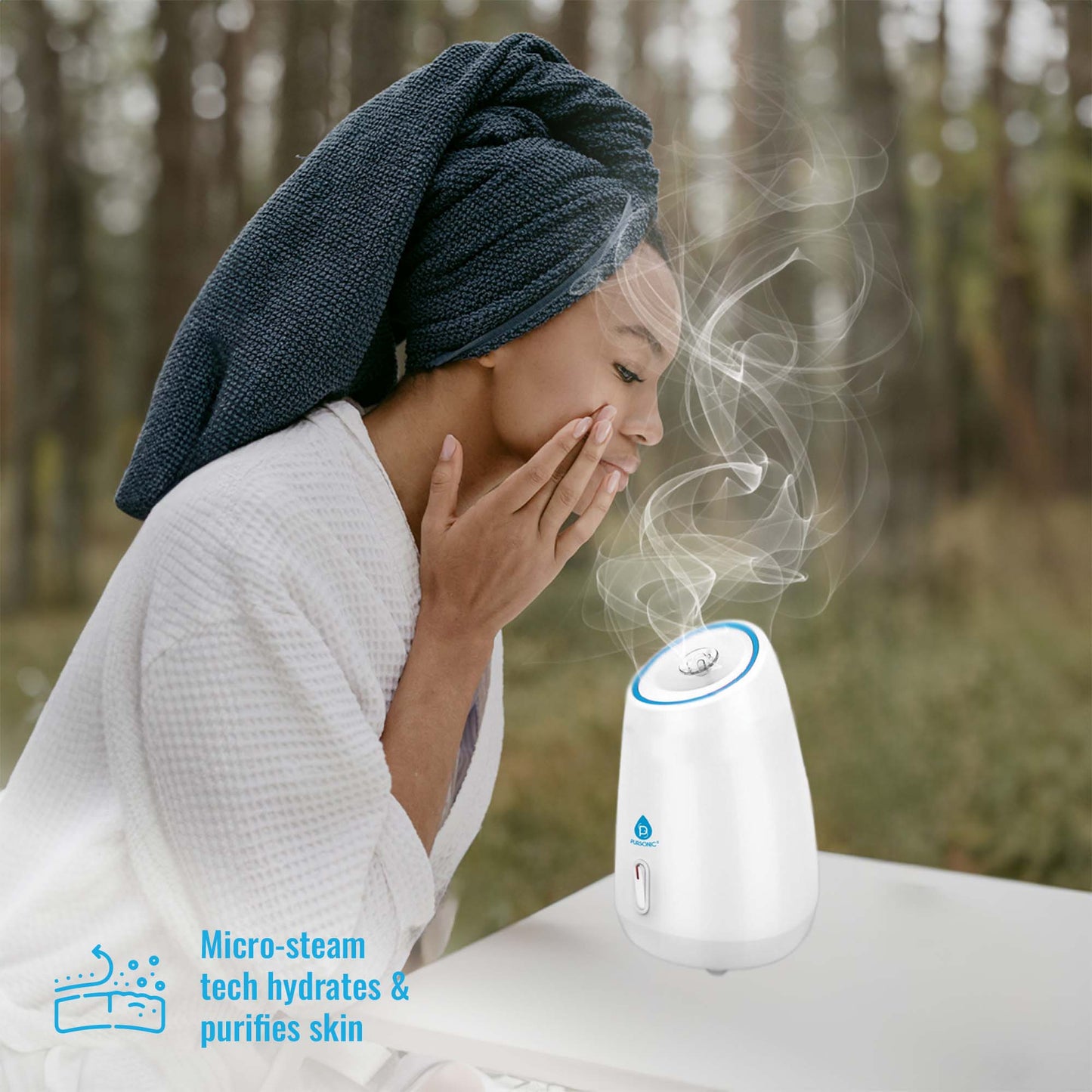 Ultimate Radiance Skincare & Beauty Bundle: Tri - Fold Vanity Mirror, Pursonic Facial Steamer, Anti - Aging Serum Set & Konjac Sponge Duo - Pursonic - Little Red General Store