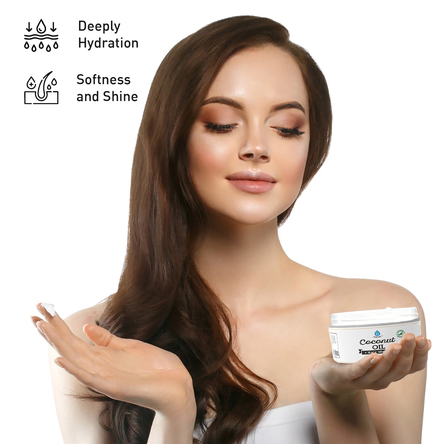 100% Natural Coconut Oil Hair Mask 10 Oz - Pursonic - Little Red General Store