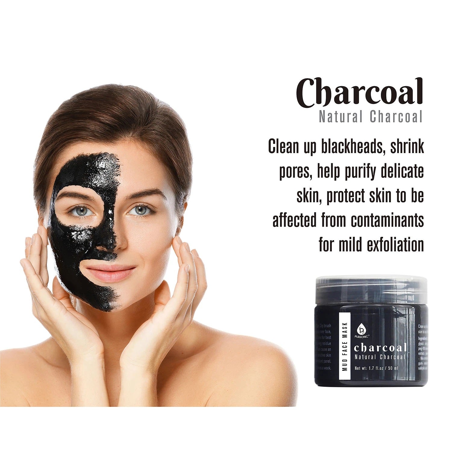 3 Pack Facial Therapy Mud Face Mask with Mask Applicator - Pursonic - Little Red General Store