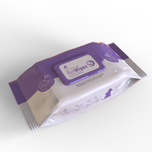 Furry Fresh Pet Wipes - Lavender Scented, 100 Extra Large Wipes - Pursonic - Little Red General Store