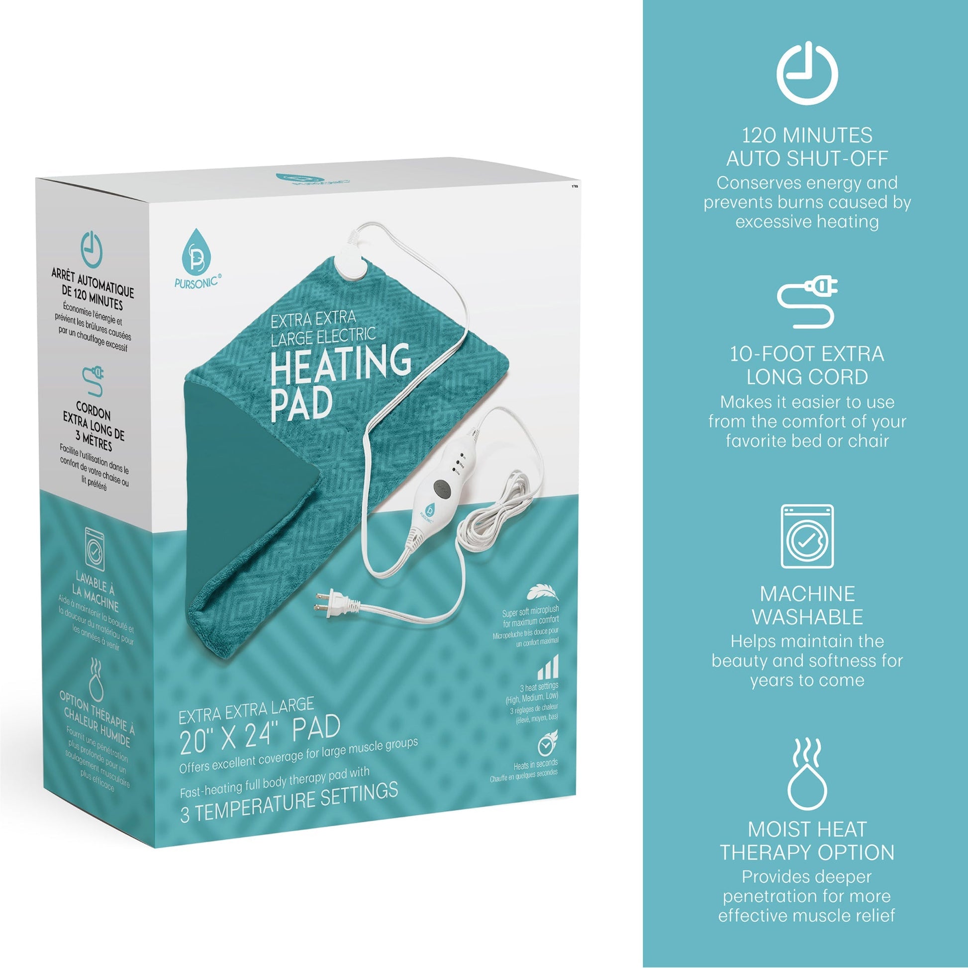 Extra Extra Large Electric Heating Pad - Pursonic - Little Red General Store